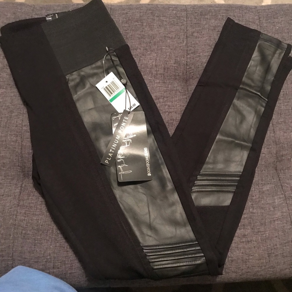 Black Leggings w/ Leather